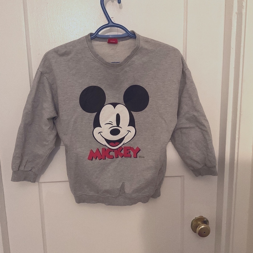 Disney Mickey Mouse grey sweatshirt exlarge like new